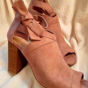 Laura Conrad Slingback Open Toe Sandal Dusty Rose